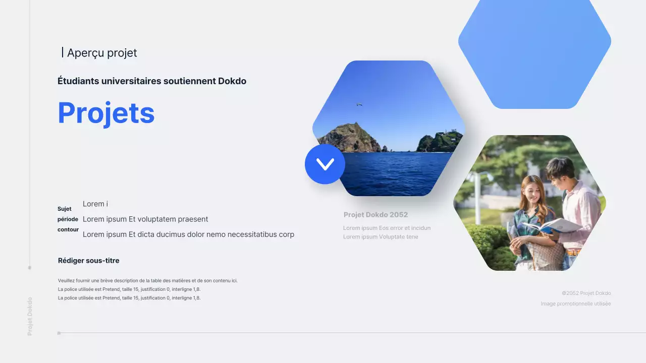 Présentation du projet de défense bleue et grise de Dokdo