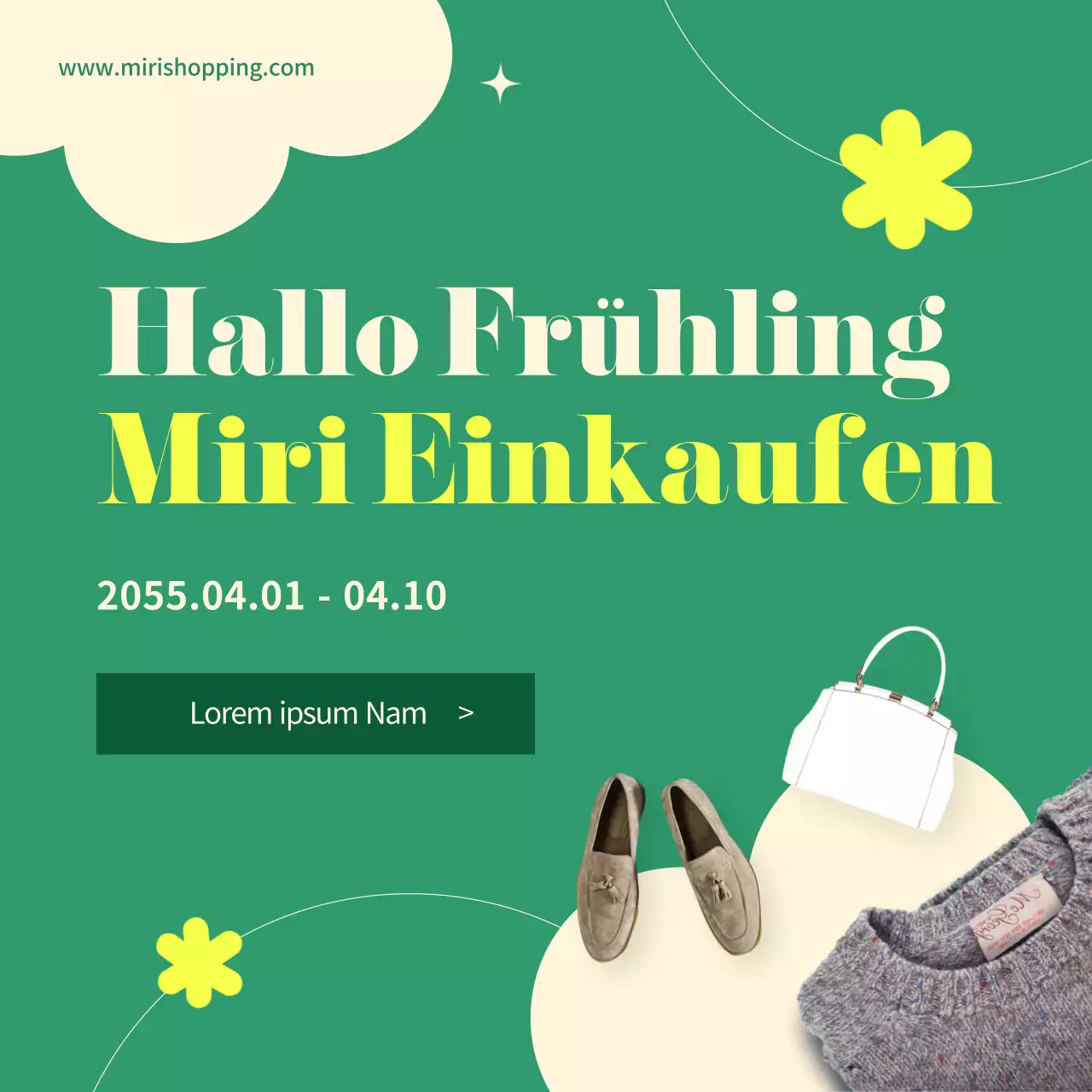 Ein grünes und frisches Frühlings-Event im Einkaufszentrum