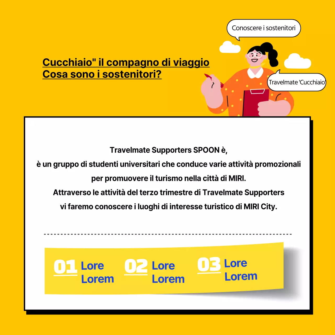 Illustrazione blu e arancione dei sostenitori del Gen MZ