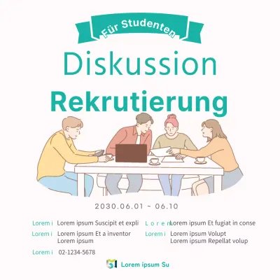 Beige und Grün - Universitätsdebatte Studie Rekrutierung