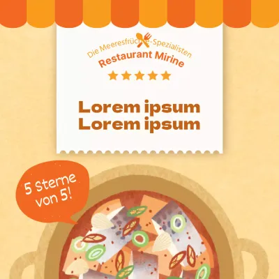 Orange und braune weiche Makrele Restaurant Lieferung bestellen Überprüfung Veranstaltung