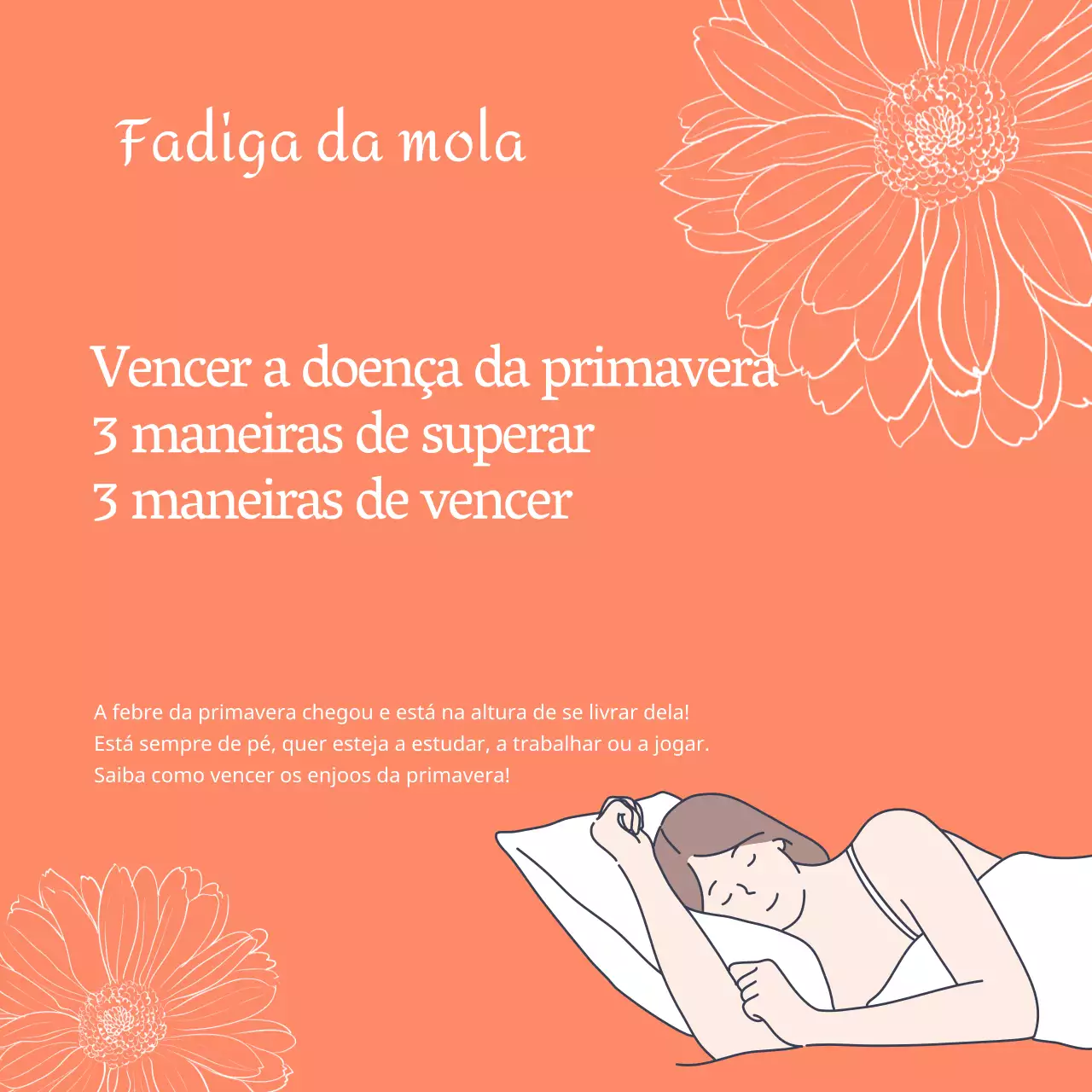 Alperce e cor de carne da febre da primavera CardNews