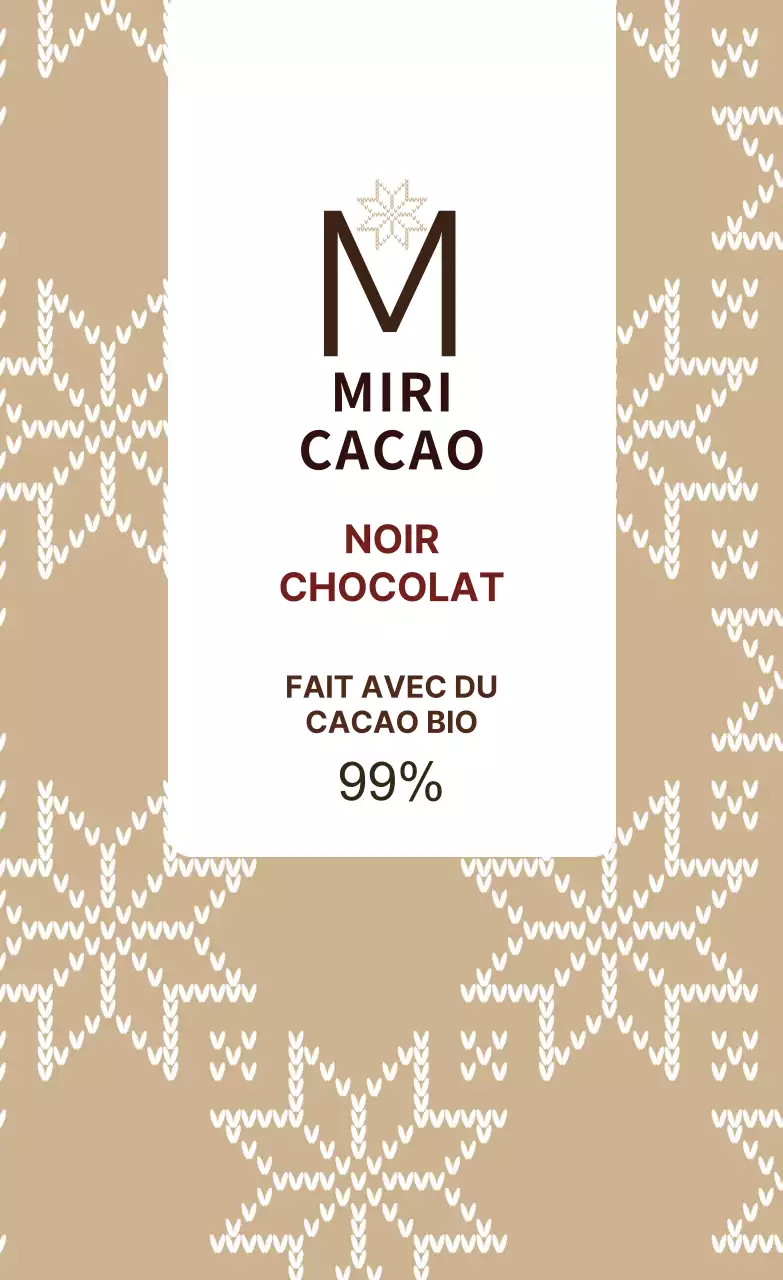 Etiquette de diffuseur beige à motif de flocons de neige