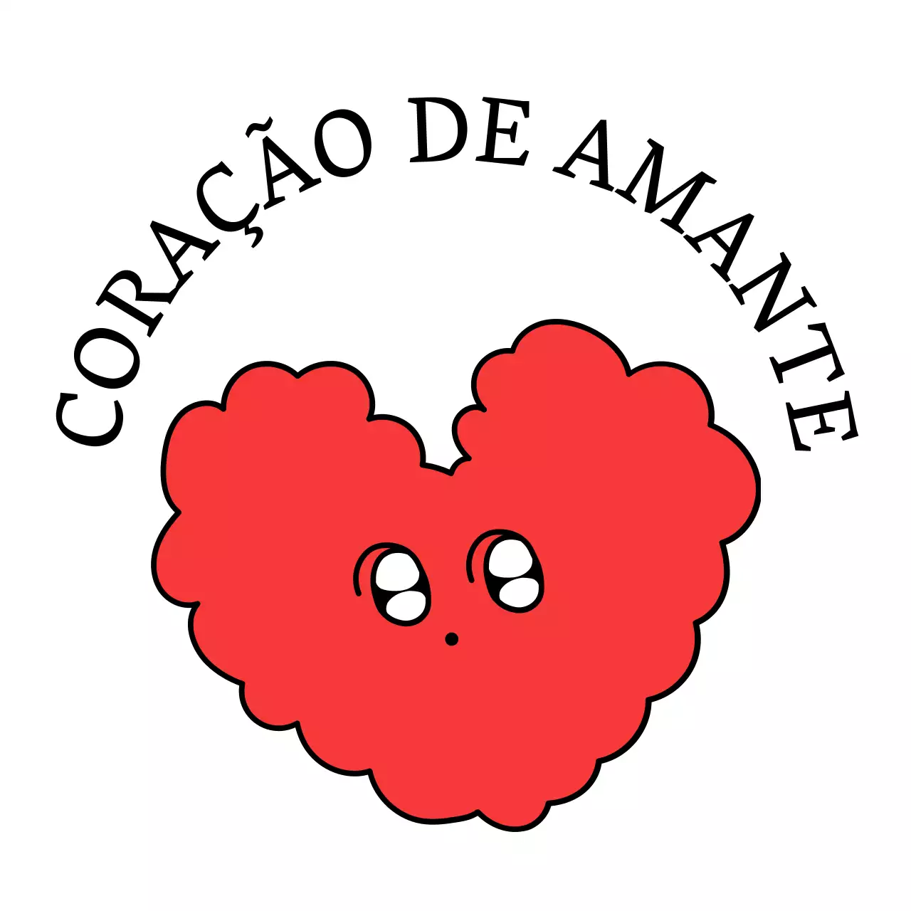 Conceito de ilustração de um coração de nuvem giro