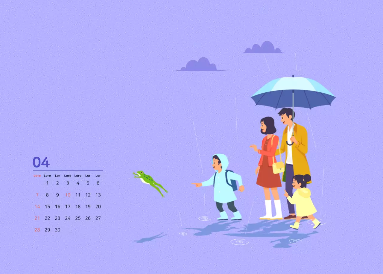 Veelkleurig familie-illustratieconcept