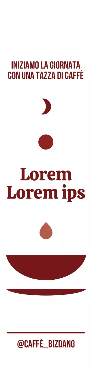 Luna pulita e semplice e illustrazione del caffè in marrone e bianco per la promozione e la promozione del caffè