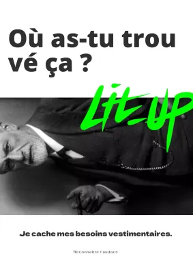 Affiche d'intérieur vintage en noir et blanc et néon