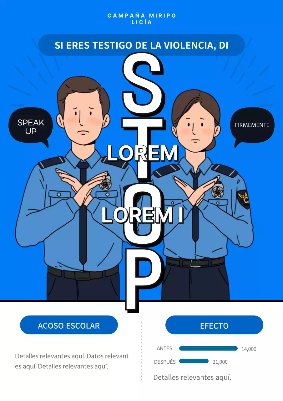 La campaña azul y blanca Stop School Violence