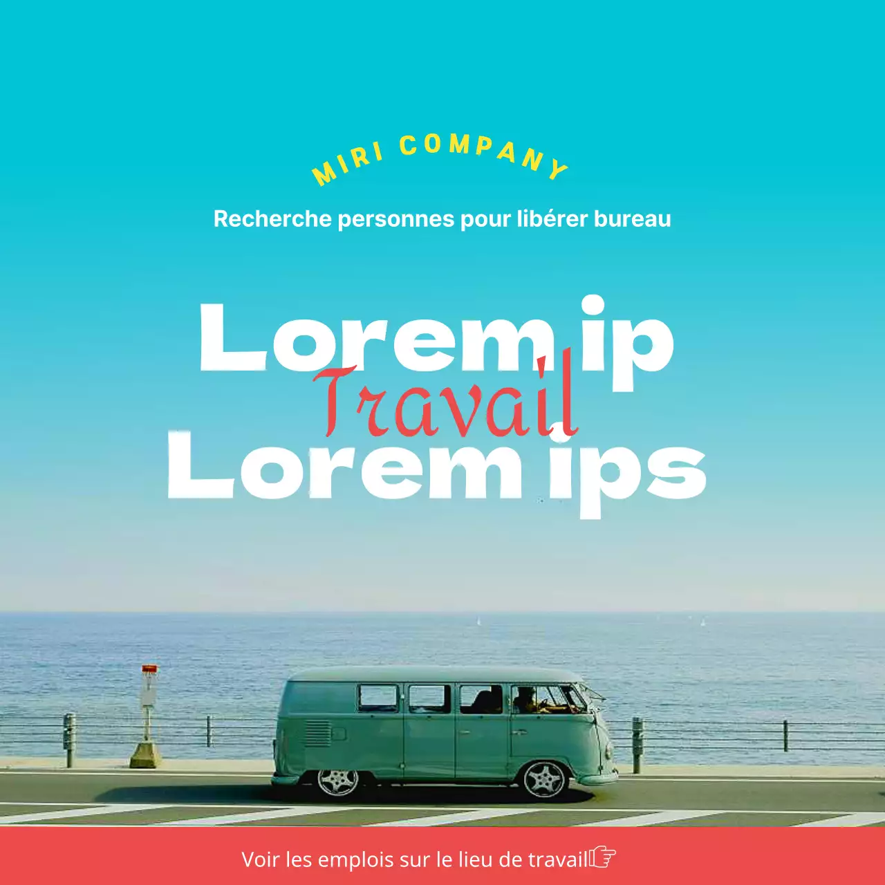 Un espace de travail bleu et jaune frais et net