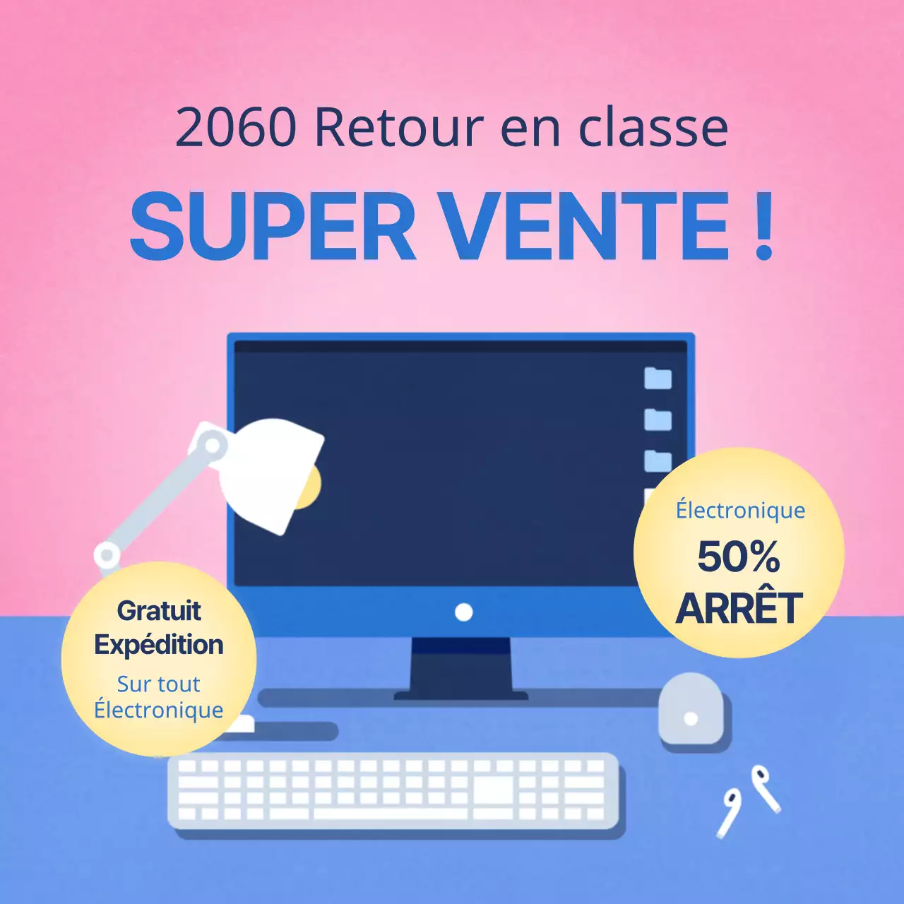 Guide des réductions pour l'électronique rose et bleue