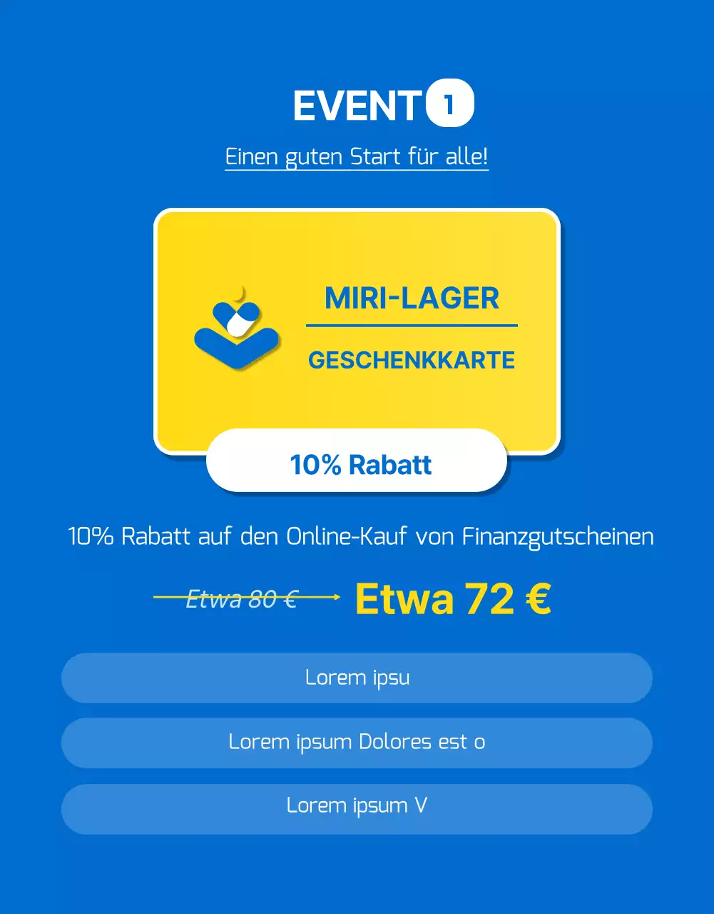 Ereignisse von Wertpapierfinanzierungsinstrumenten mit blauen und gelben Punkten