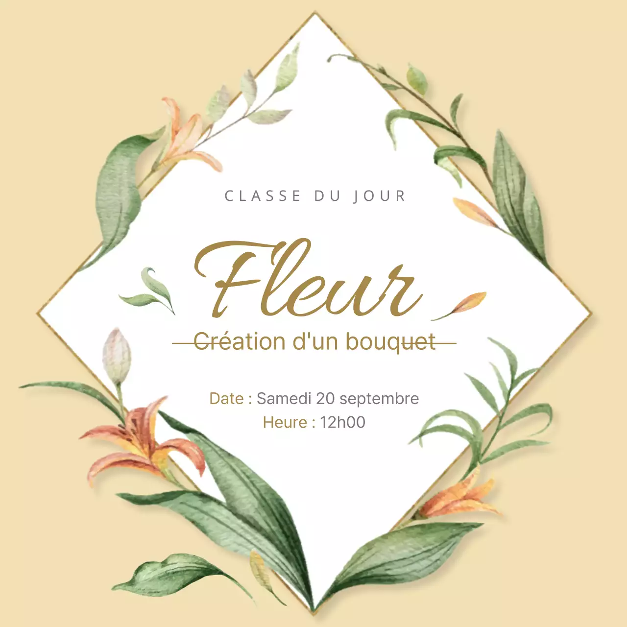 Création d'un bouquet