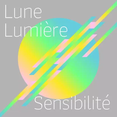 Couverture d'album moderne dégradée en gris et néon