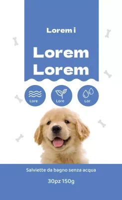 Etichette blu per tessuti da bagno