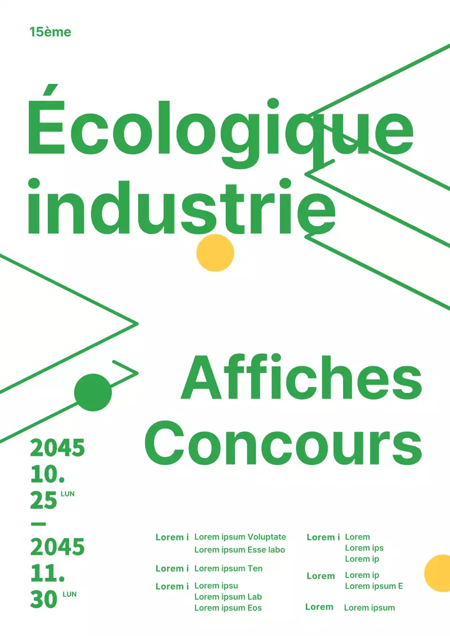 Vert et blanc, annonce du concours de l'industrie verte de base