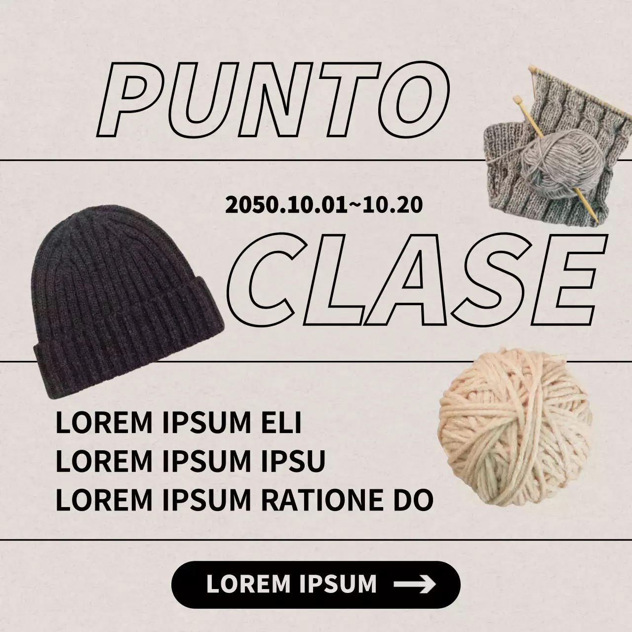 Texto monótono en Instagram