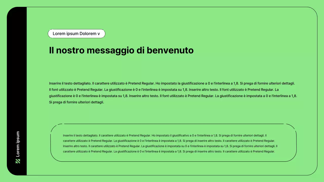 Illustrazione aziendale con linee semplici in verde