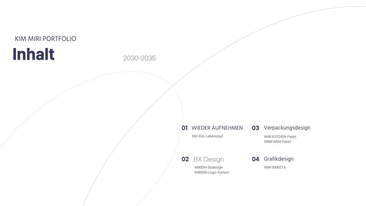 White Navy Neat Portfolio Präsentation für Designer