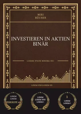 Braunes, stilvolles Buchcover für Aktienanlagen