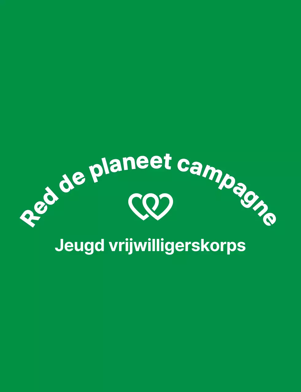 Schoon vrijwilligerssymbool in lichtgroen en marineblauw voor wereldwijde milieucampagneorganisaties