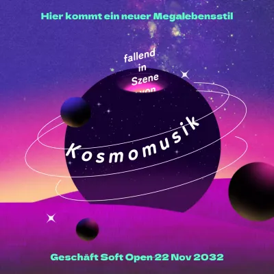 Schwarz und lila Raum Planeten Konzept Album Cover