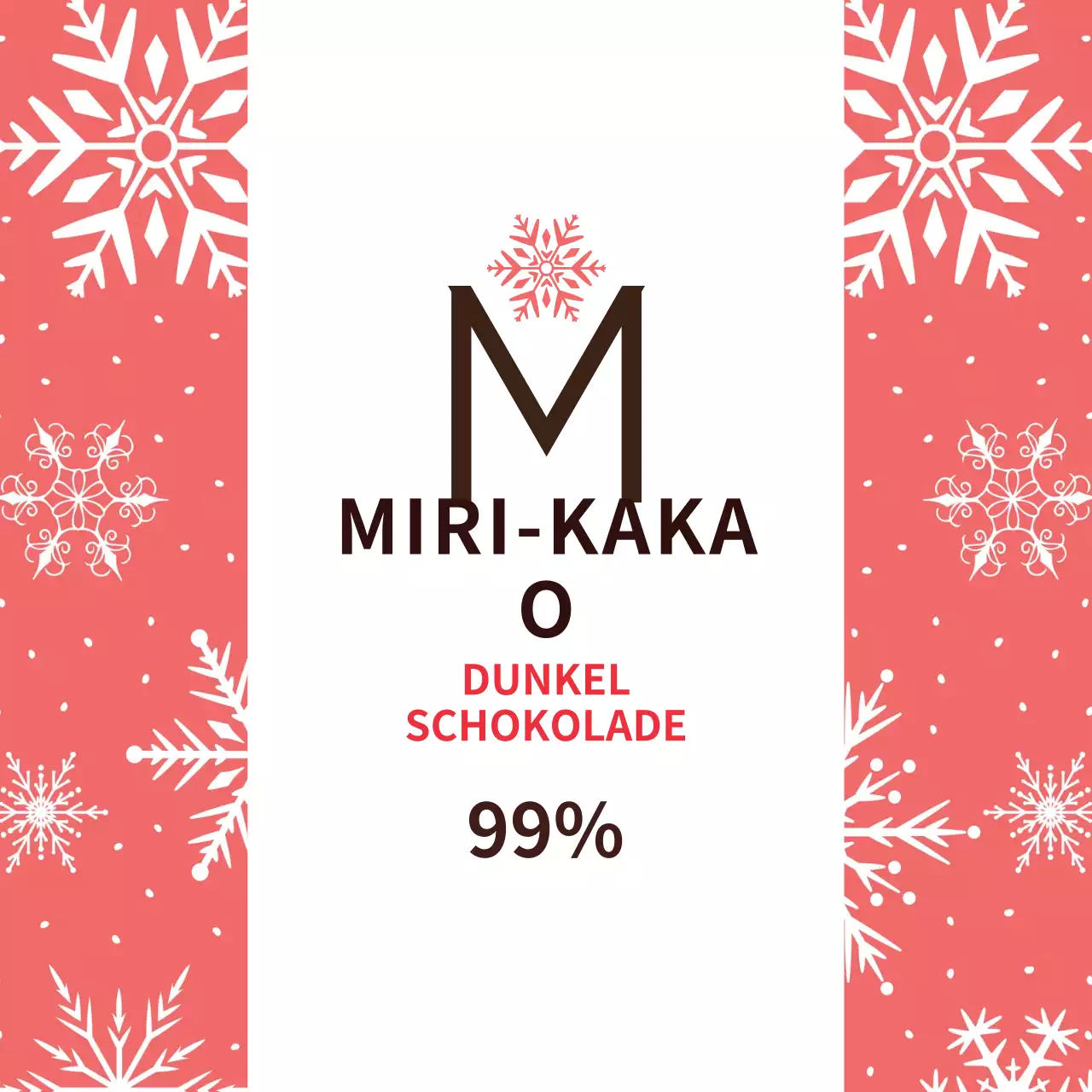 Etikett mit rotem Schneeflockenmuster für den Diffusor