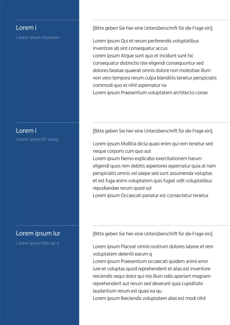 Ein klares und einfaches Anschreiben mit einem blauen Farbschema