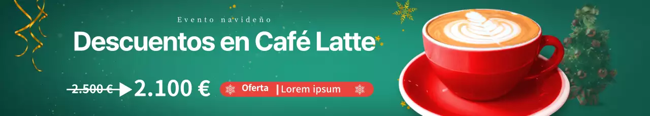 Verde Navidad invierno foto café anuncio