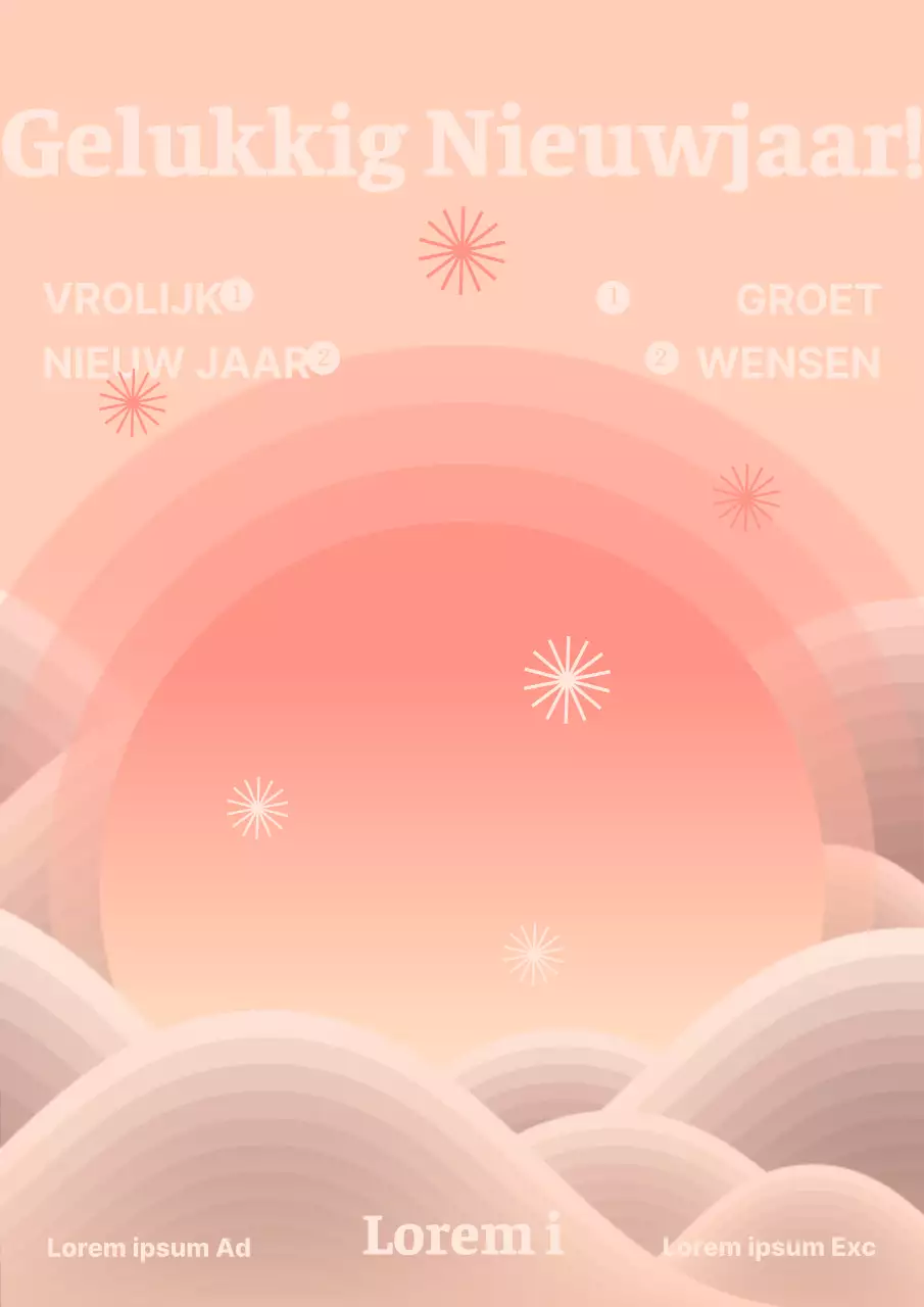 Gelukkig Nieuwjaar en Fijne Feestdagen in Roze