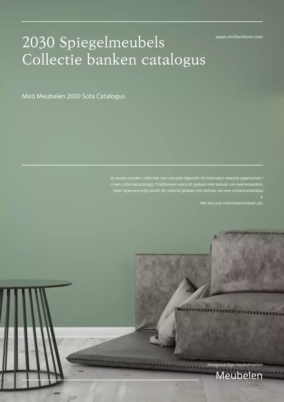 Groen en wit modern meubelmerk