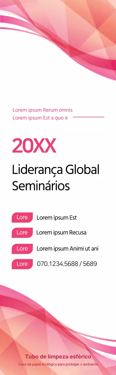 Rosa e preto para um anúncio de seminário de estilo simples