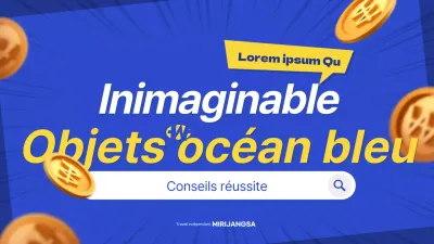 Une introduction aux articles de l'océan bleu avec des touches de bleu et de jaune