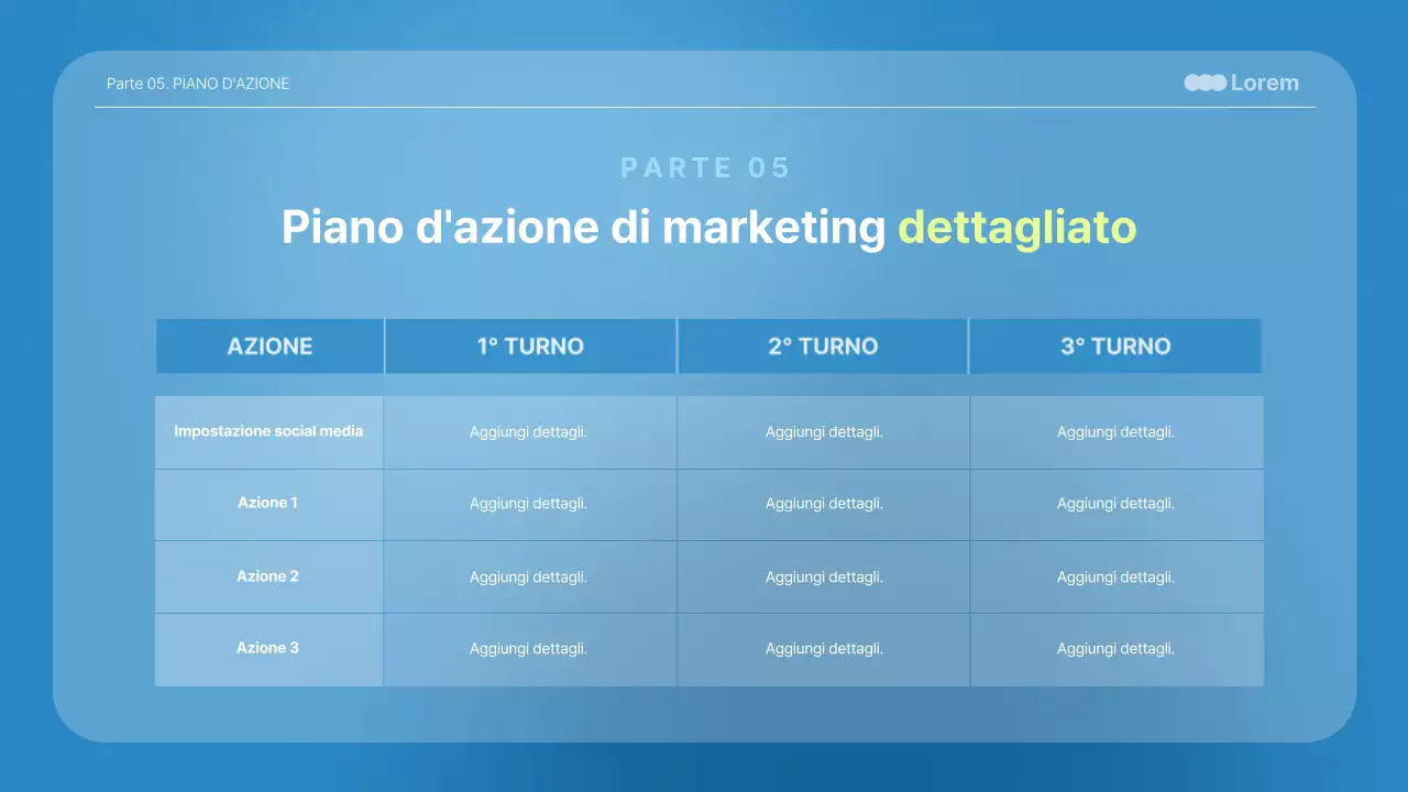 Presentazioni mediche in blu