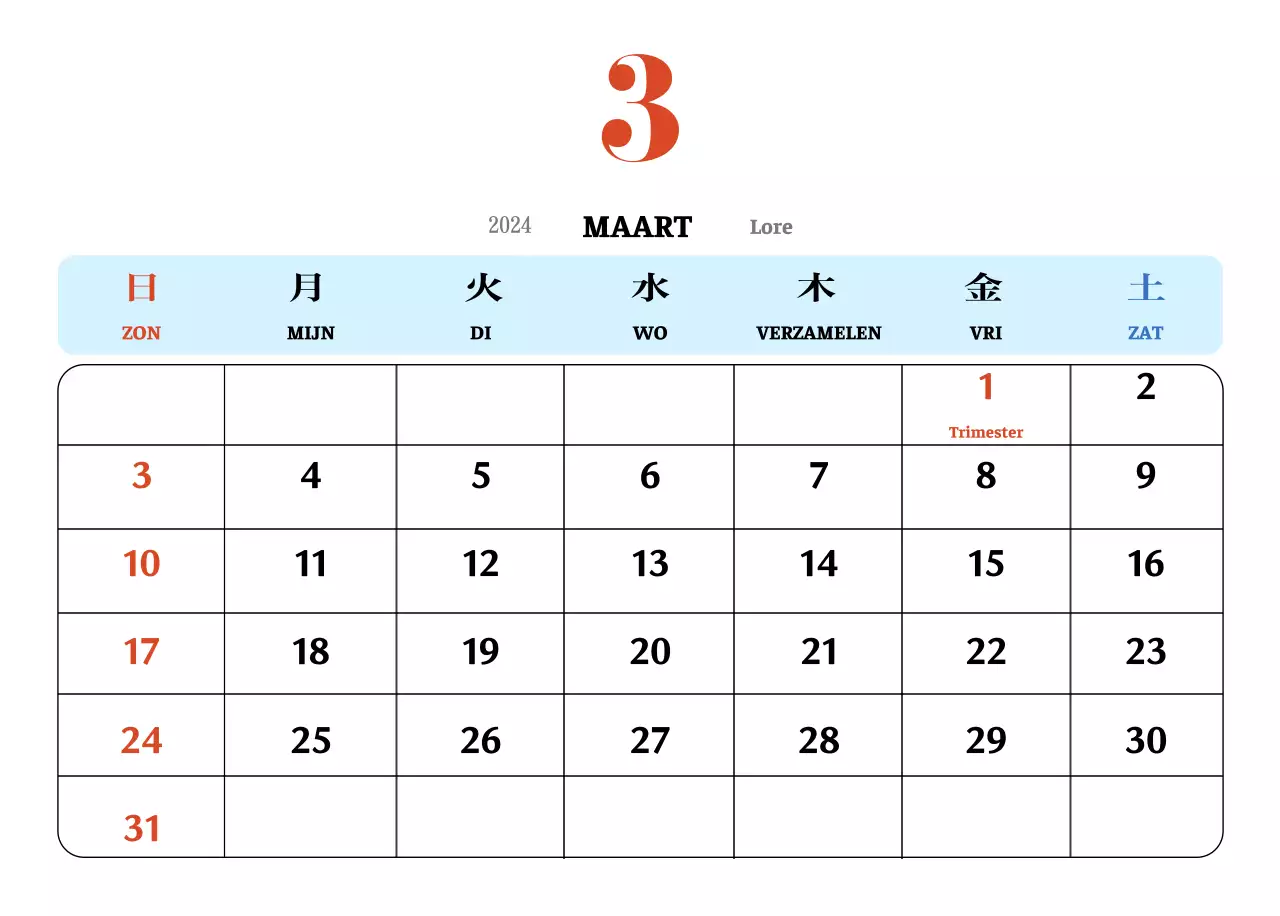 Retro concept nostalgiekalender in rood en blauw