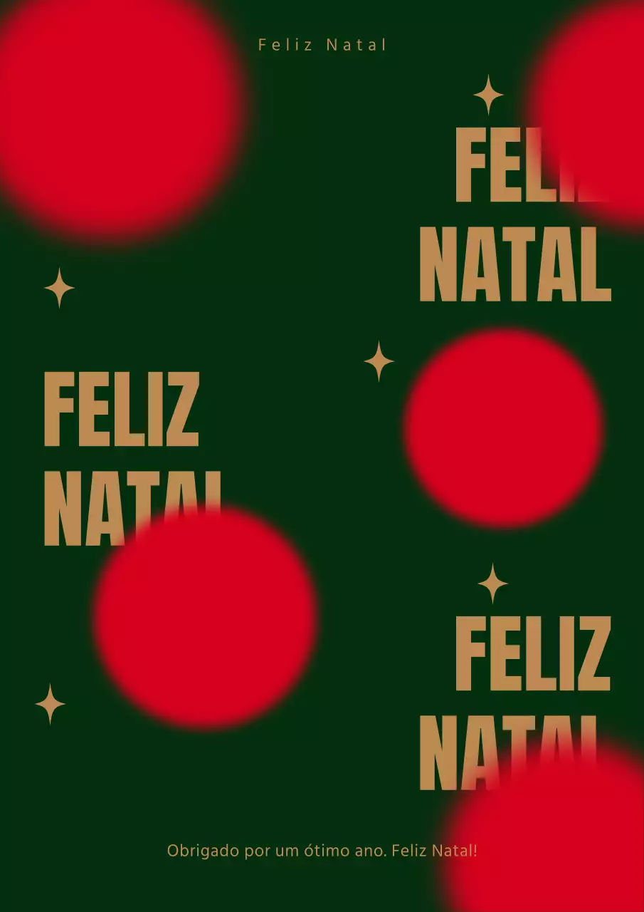Cartaz de Natal em verde e vermelho