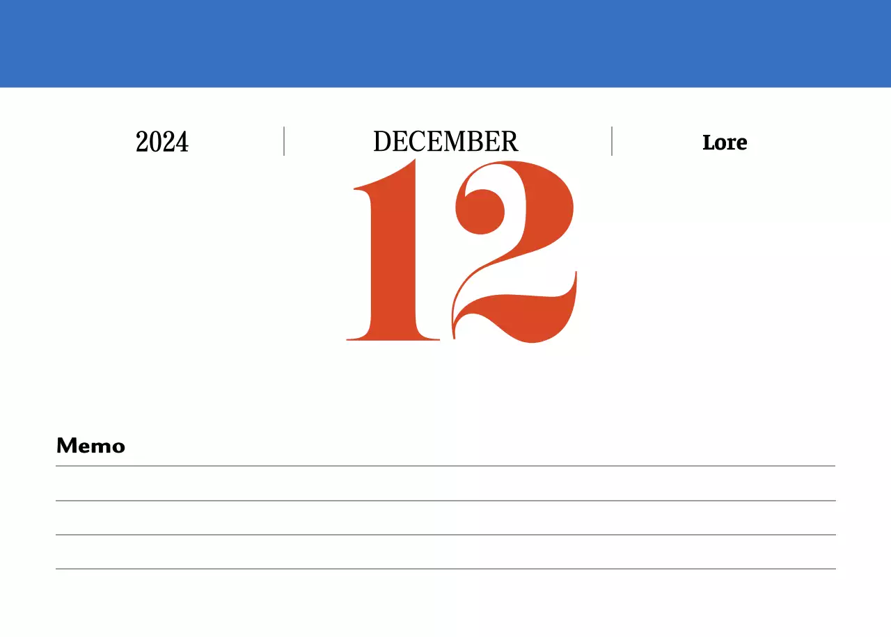 Retro concept nostalgiekalender in rood en blauw
