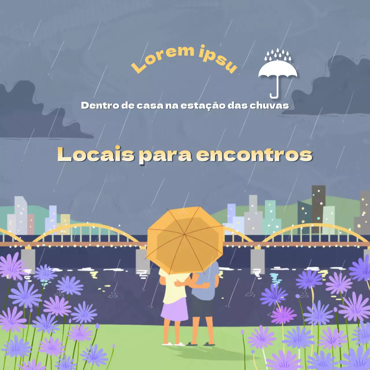 Ideias para encontros no interior em dias de chuva em tons de azul-marinho