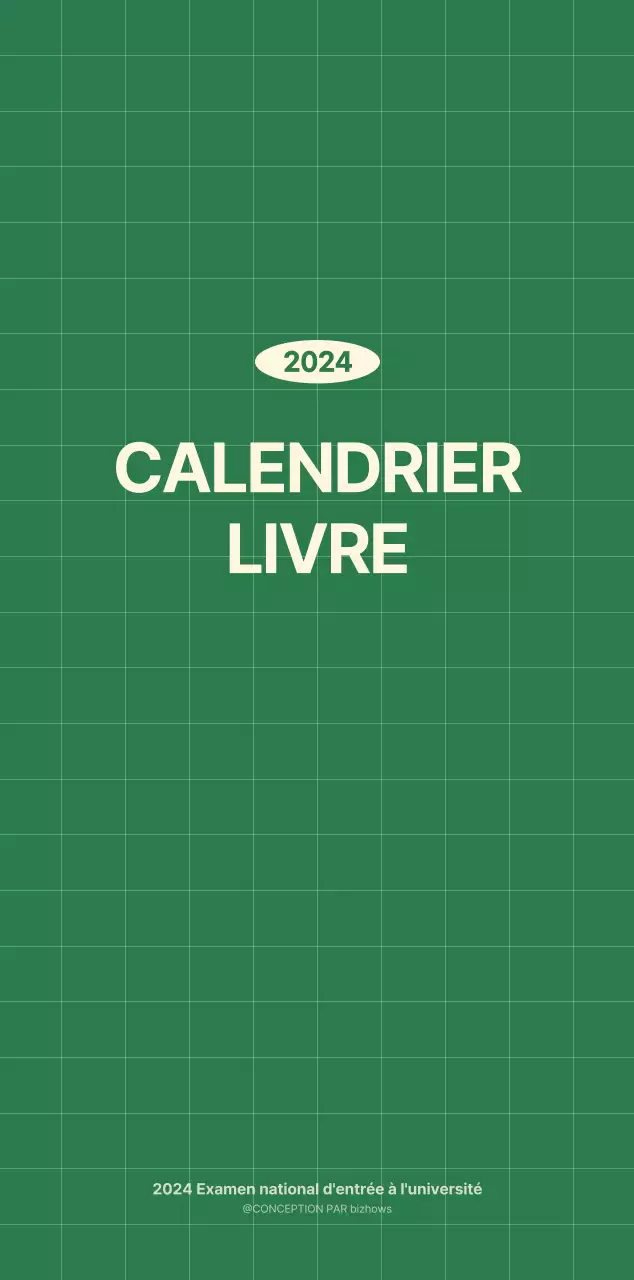 Calendrier mural SAT D-day notepad concept en vert et jaune clair