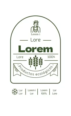 Etiqueta de Arroz Vintage Verde