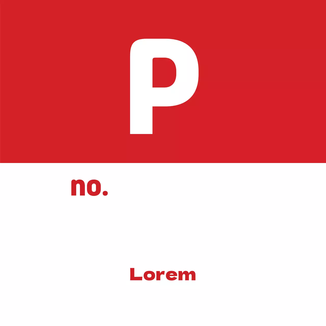 Etichetta di parcheggio semplice bicolore bianco-rosso