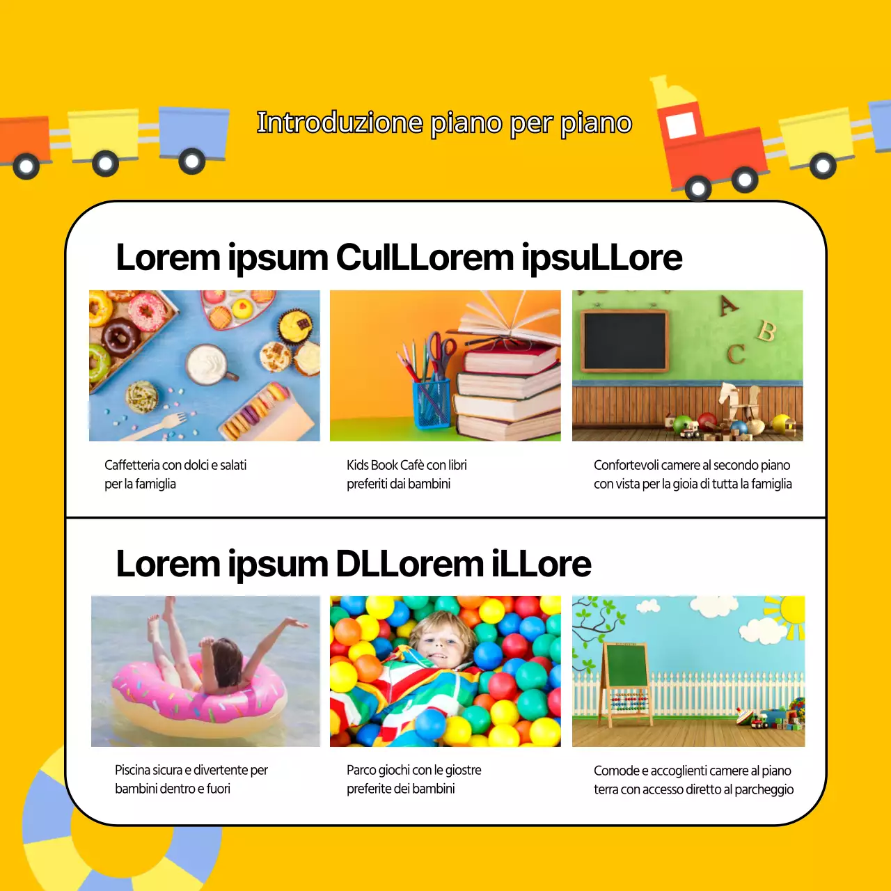 Luoghi di soggiorno simpatici, colorati e adatti ai bambini