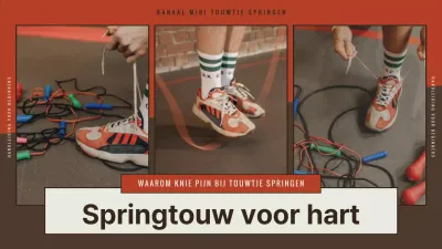 Rood en bruin driehoekig springtouw voor gezonde knieën