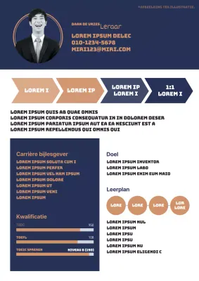Netjes en verzorgd cv voor bijles in marinebruin