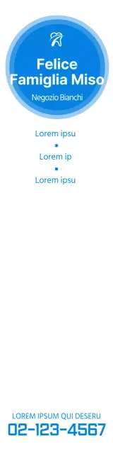 Concetto blu e pulito per la promozione di uno studio dentistico