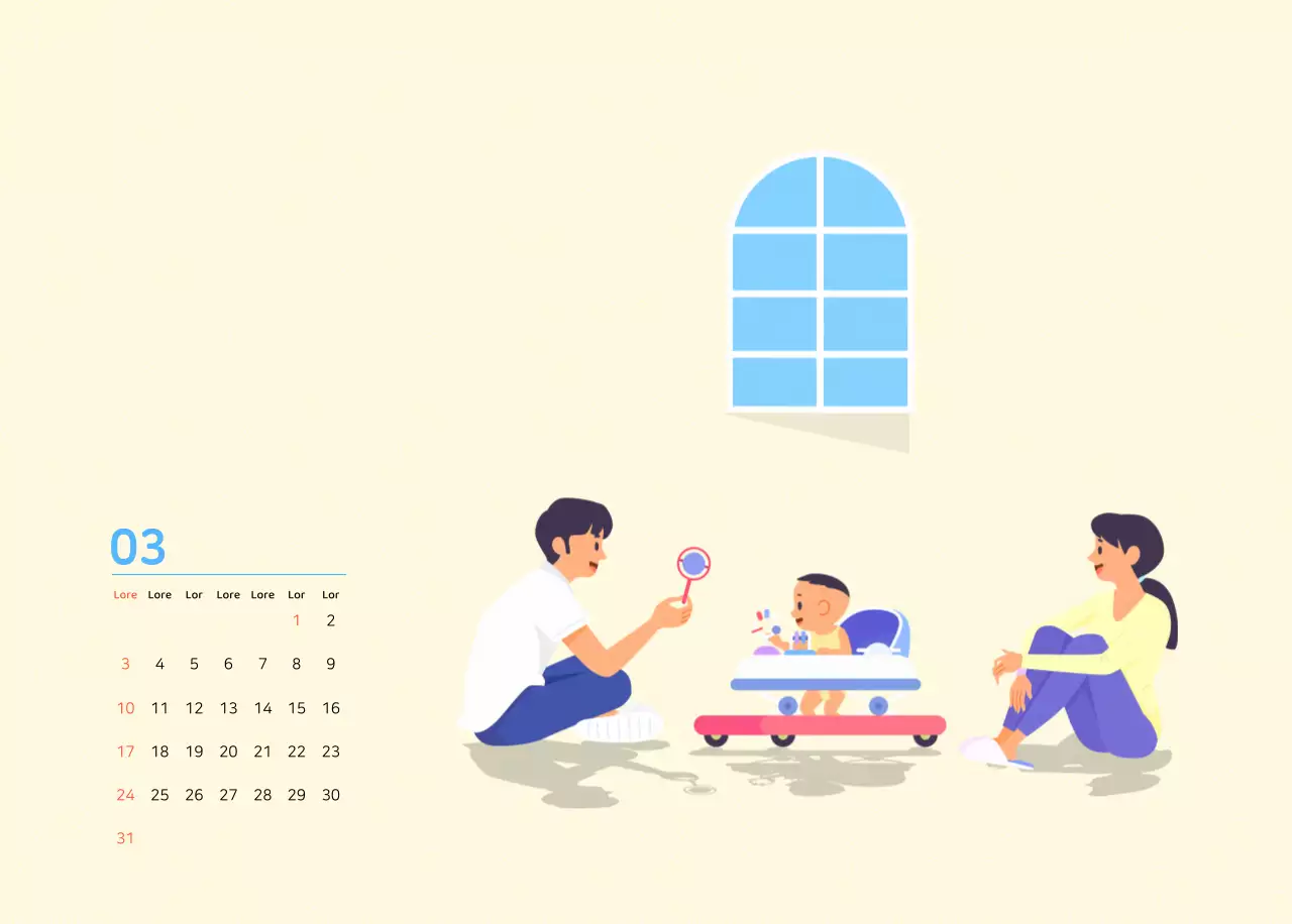 Veelkleurig familie-illustratieconcept