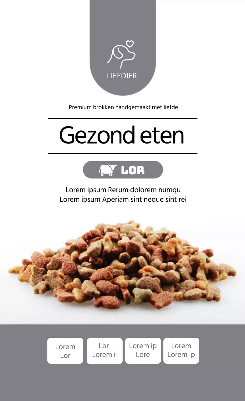 Grijs pictogram Etiketten voor schone voeding