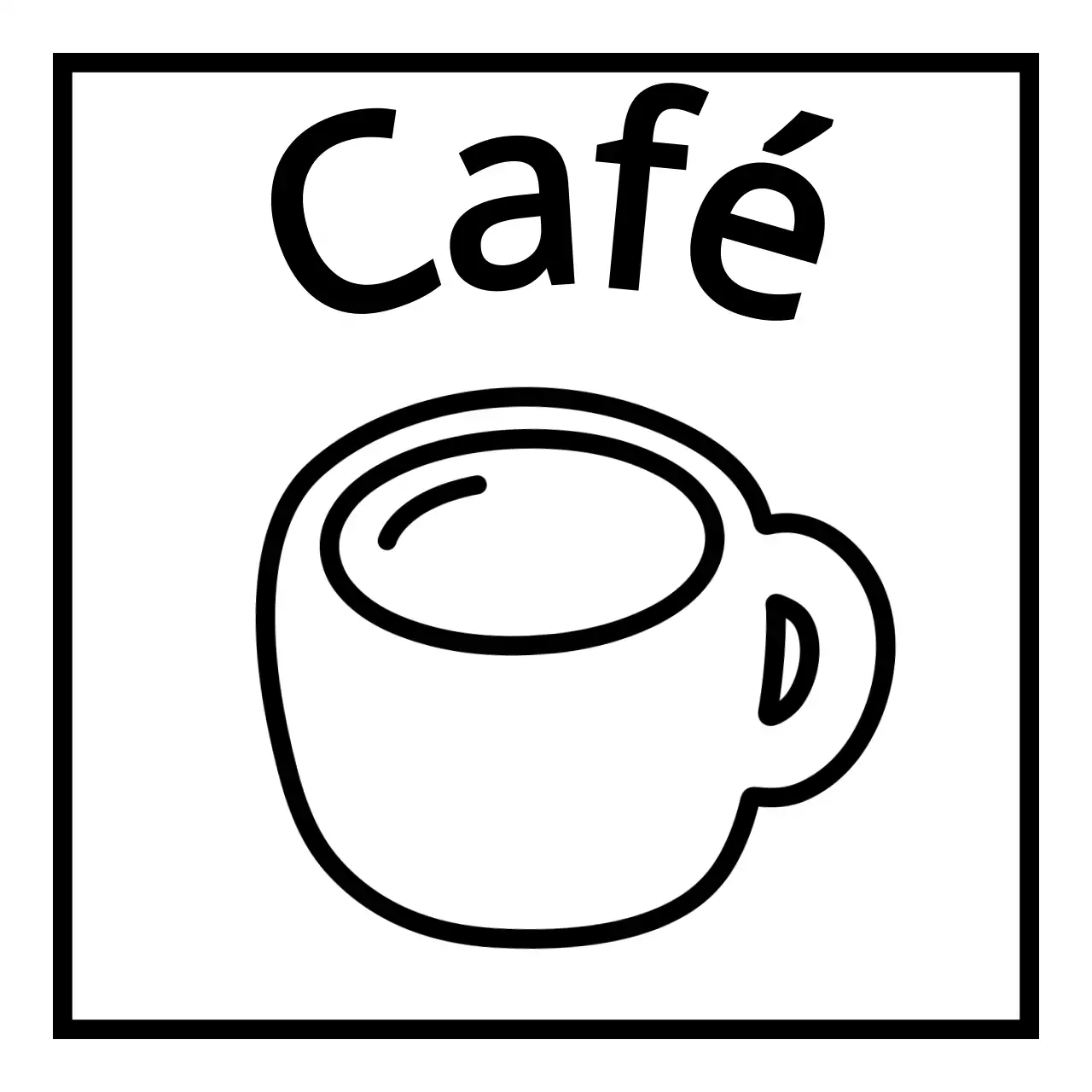 Ilustración sencilla de líneas negras de varios objetos y animales