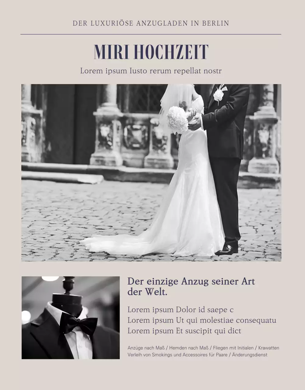 Miri Tailor Formalwear, Meister der marineblauen und beigen Gesellschaftskleidung, ist spezialisiert auf das Schneidern und Vermieten von Anzügen Erfahren Sie mehr