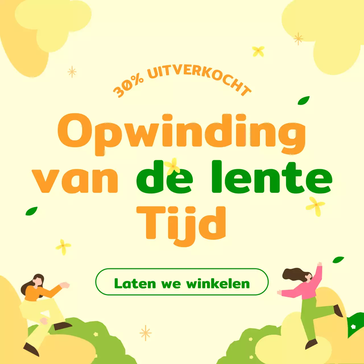 Een leuke en strakke Instagram-winkelgids in geel en groen