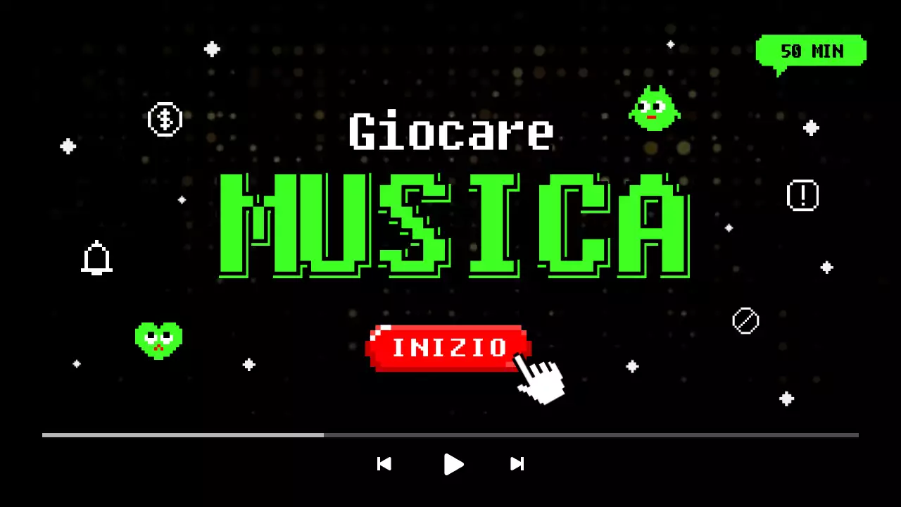 Miniatura del gameplay nero e verde con tesa musicale